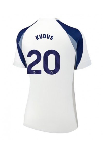 Tottenham Hotspur Mohammed Kudus #20 Jalkapallovaatteet Naisten Kotipaita 2025-26 Lyhythihainen Tottenham Hotspur Mohammed Kudus #20 Jalkapallovaatteet Naisten Kotipaita 2025-26 Lyhythihainen